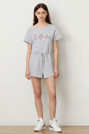 FILA Delaney Romper Dresses Grey,Womens Clothing | CA.LCMRDQ324